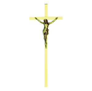 CROCIFISSO IN OTTONE - CR231+CS002M - ZORSOL ARTE FUNERARIA